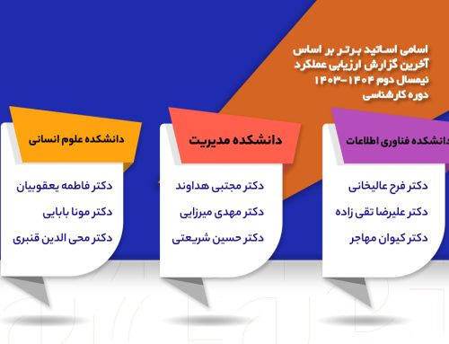 اعلام اسامی اساتید برتر آموزشی مقطع کارشناسی در نیمسال دوم تحصیلی